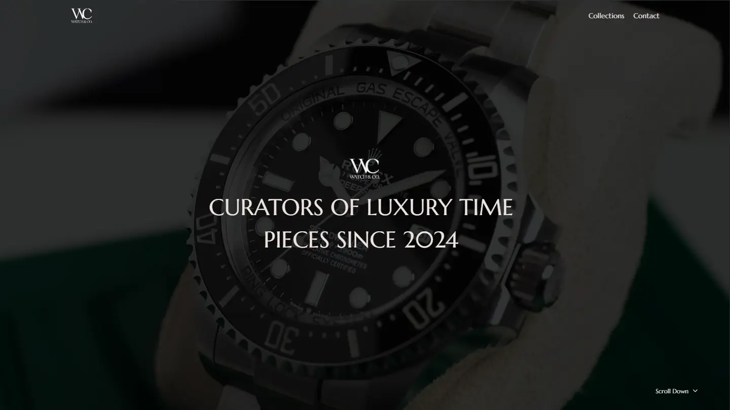 Screenshot of the Watch&Co website